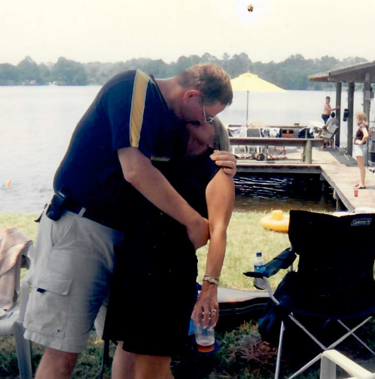 Jim and Judy Kissing.